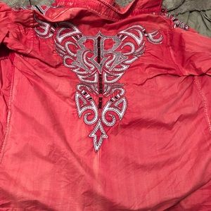 Roar red long sleeve dress shirt